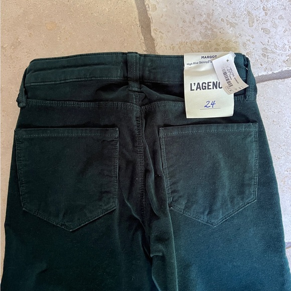 L’AGENCE Margot High Rise Skinny//Taille Haute Etroit in Dark Green - Picture 3 of 7